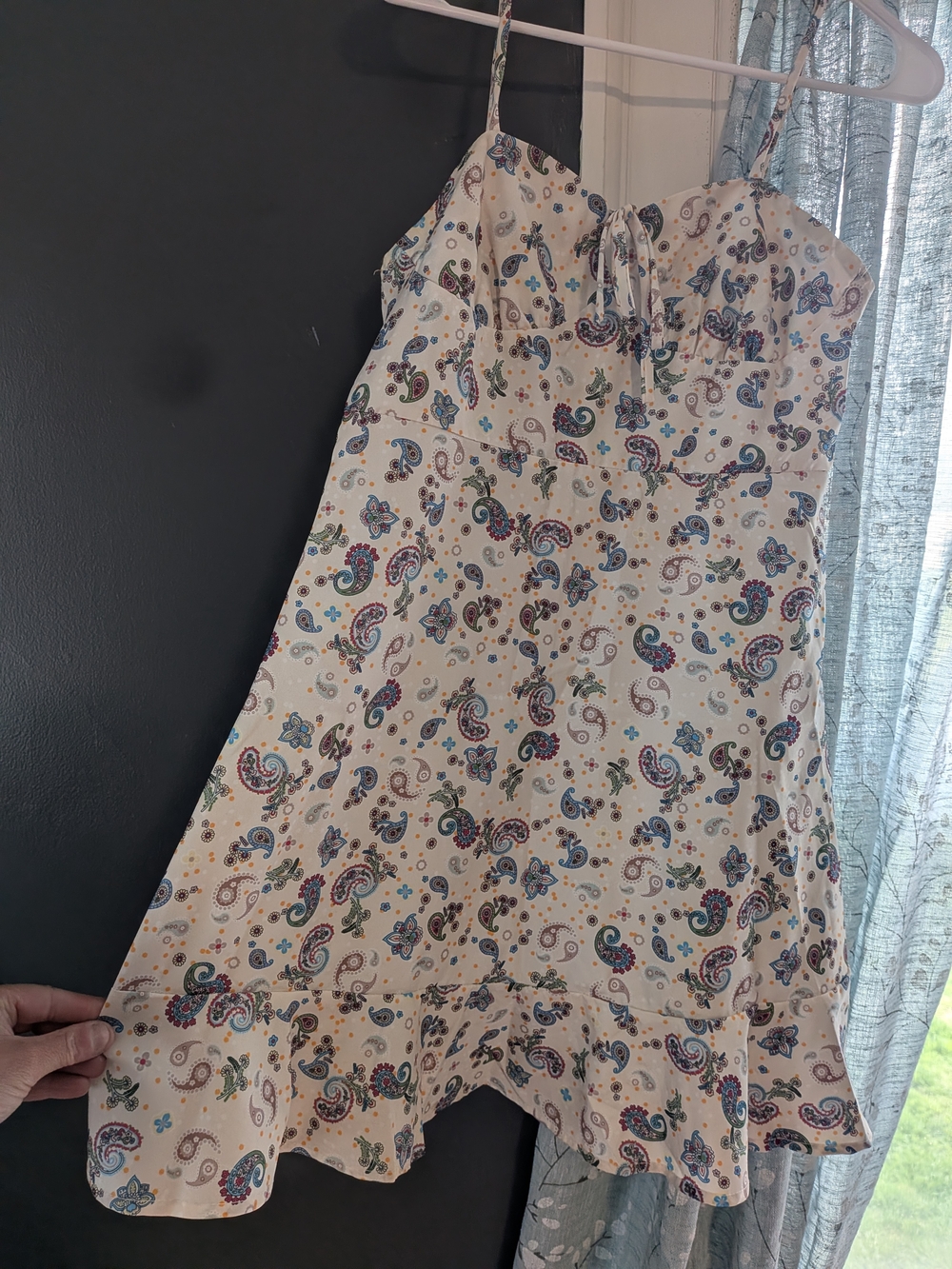 Cider Cream Paisley Strap Sundress
